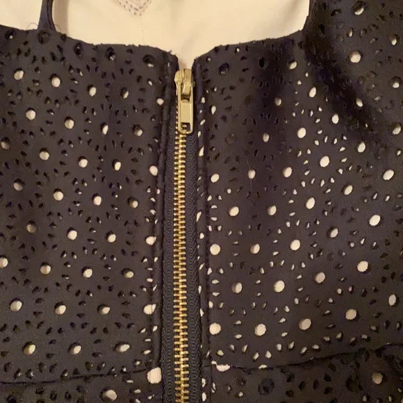 Black Scalloped Trim Dress - Picture 8 of 10